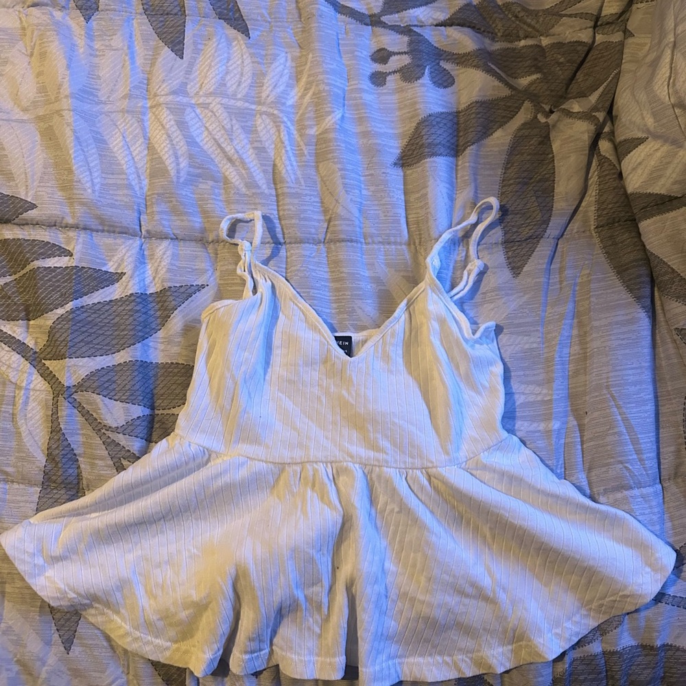 SHEIN White babydoll top
